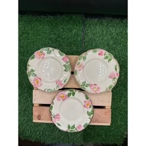 Vintage Franciscan Desert Rose Bread & Butter Plates- Set of 3 – 6.25"